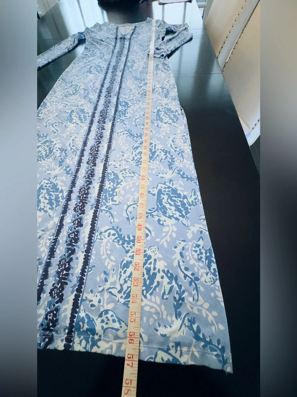 Lilly Pulitzer UPF 50+ Faye Maxi Dress, Blue Peri Turtley Awesome. Size Small